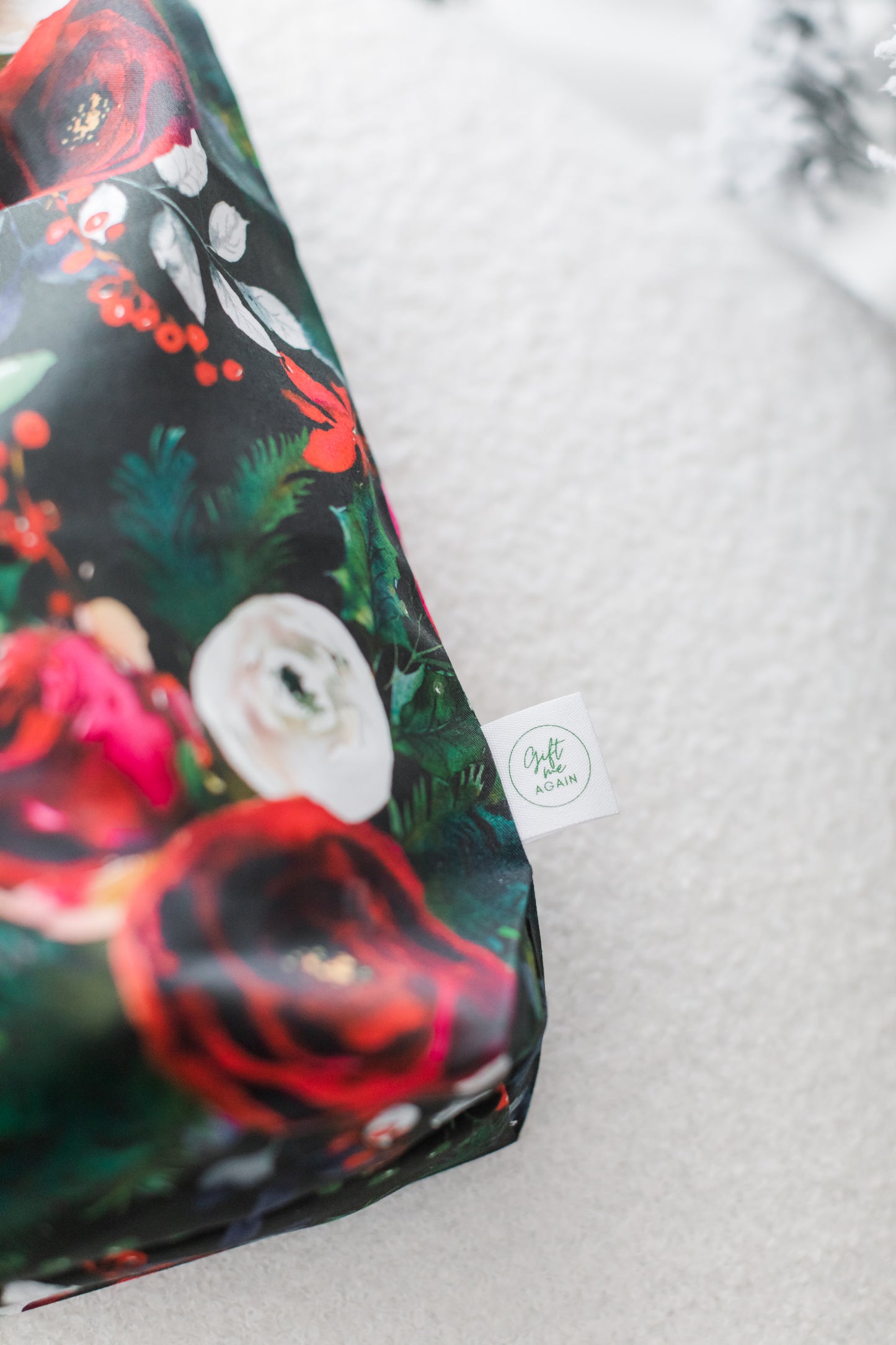 Noel Bonne Nuit fabric gift bag image 2