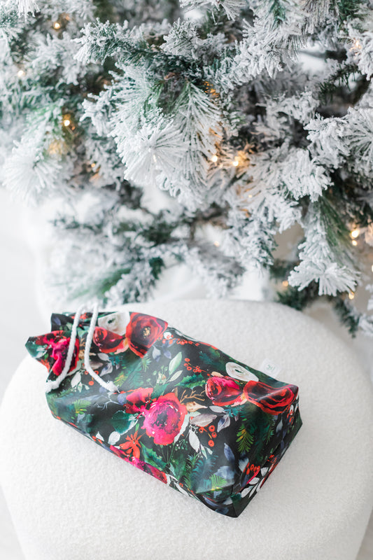 Noel Bonne Nuit fabric gift bag image 1