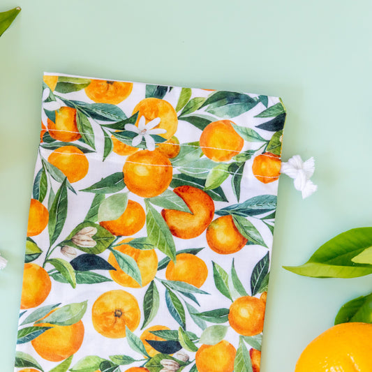 Orange Blossom Reusable Gift Bag