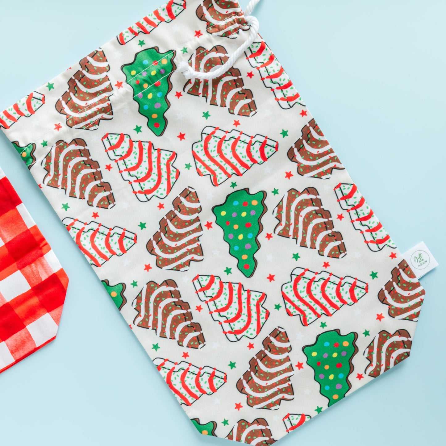 Christmas Cookies Fabric Gift Bag