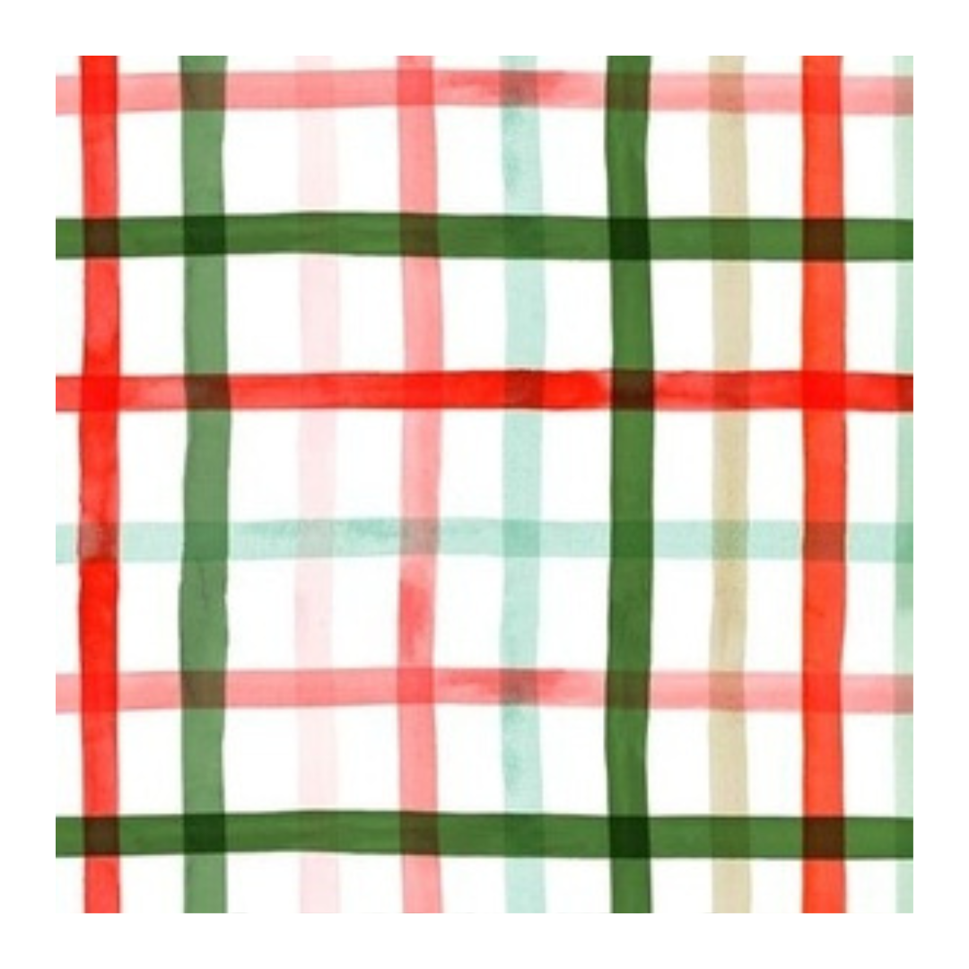 Christmas Plaid Reusable Fabric Gift Bag