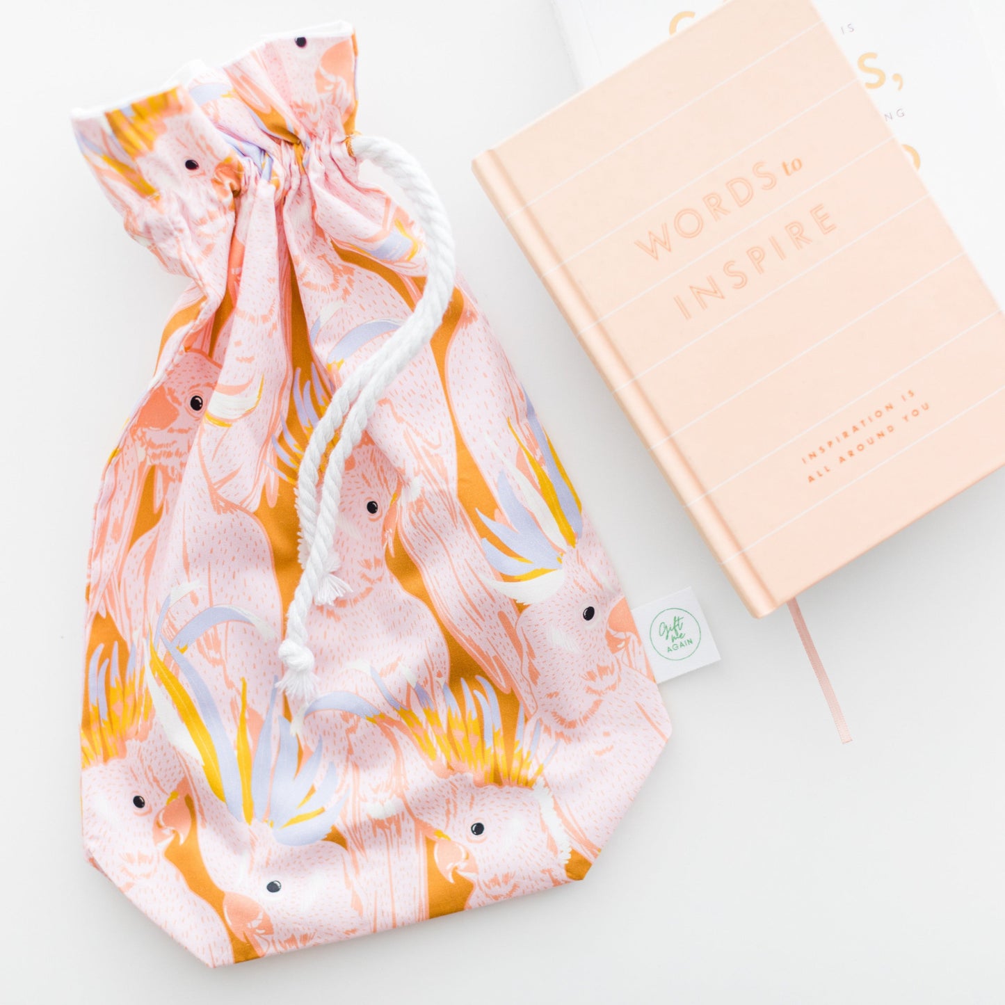 Cockatoo fabric gift bag