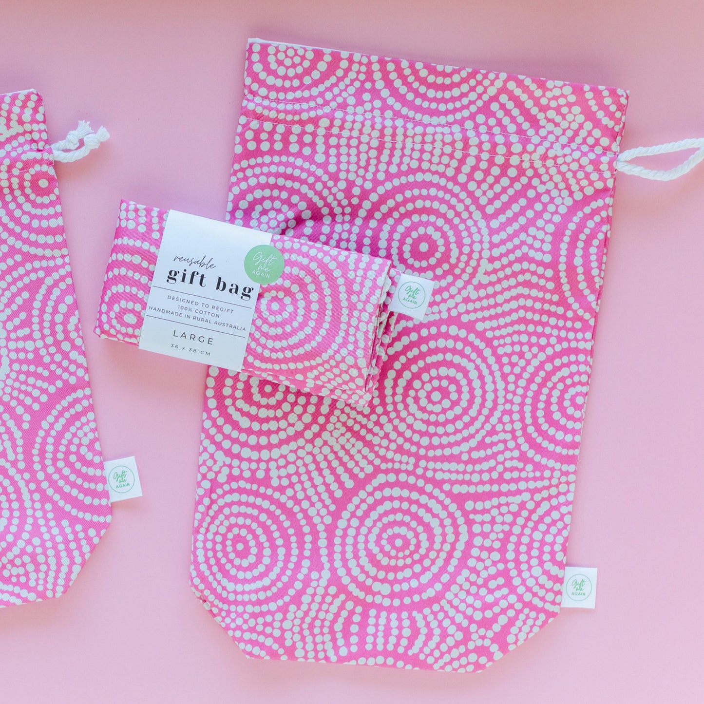 Warlukurlangu Vaughan Springs Dreaming fabric gift bag