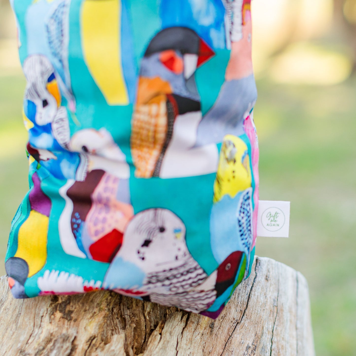 Warlukurlangu Birdie Paradise fabric gift bag