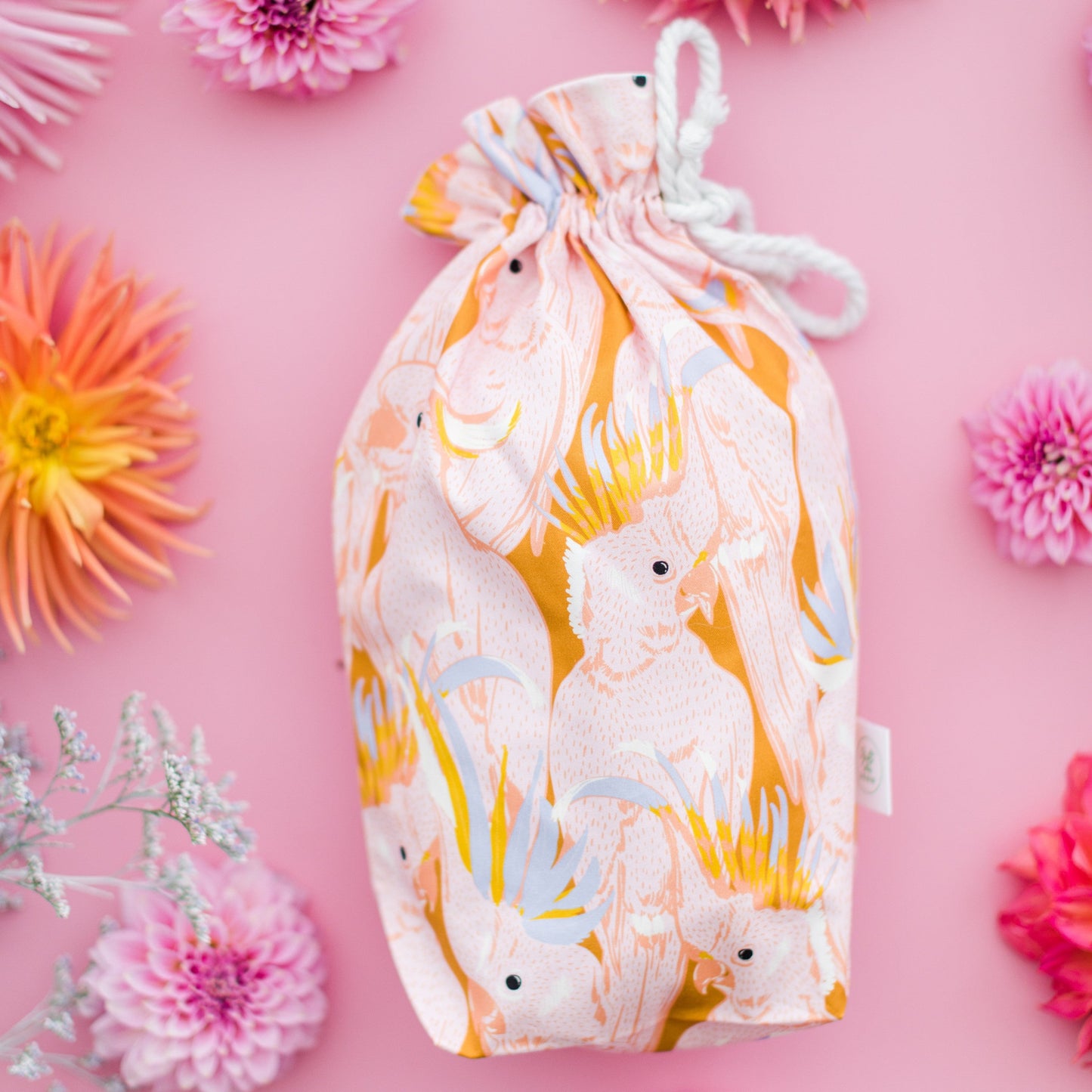 Cockatoo fabric gift bag