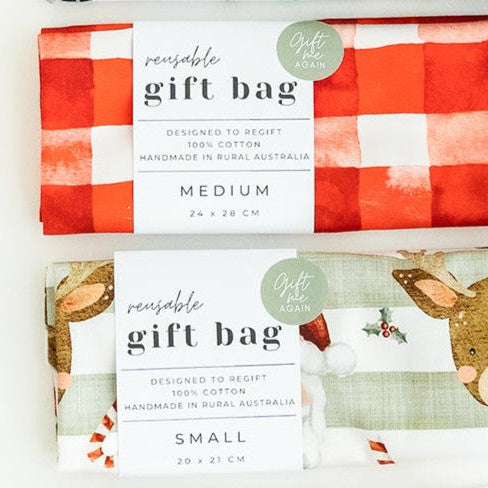 Christmas fabric gift bag bundle