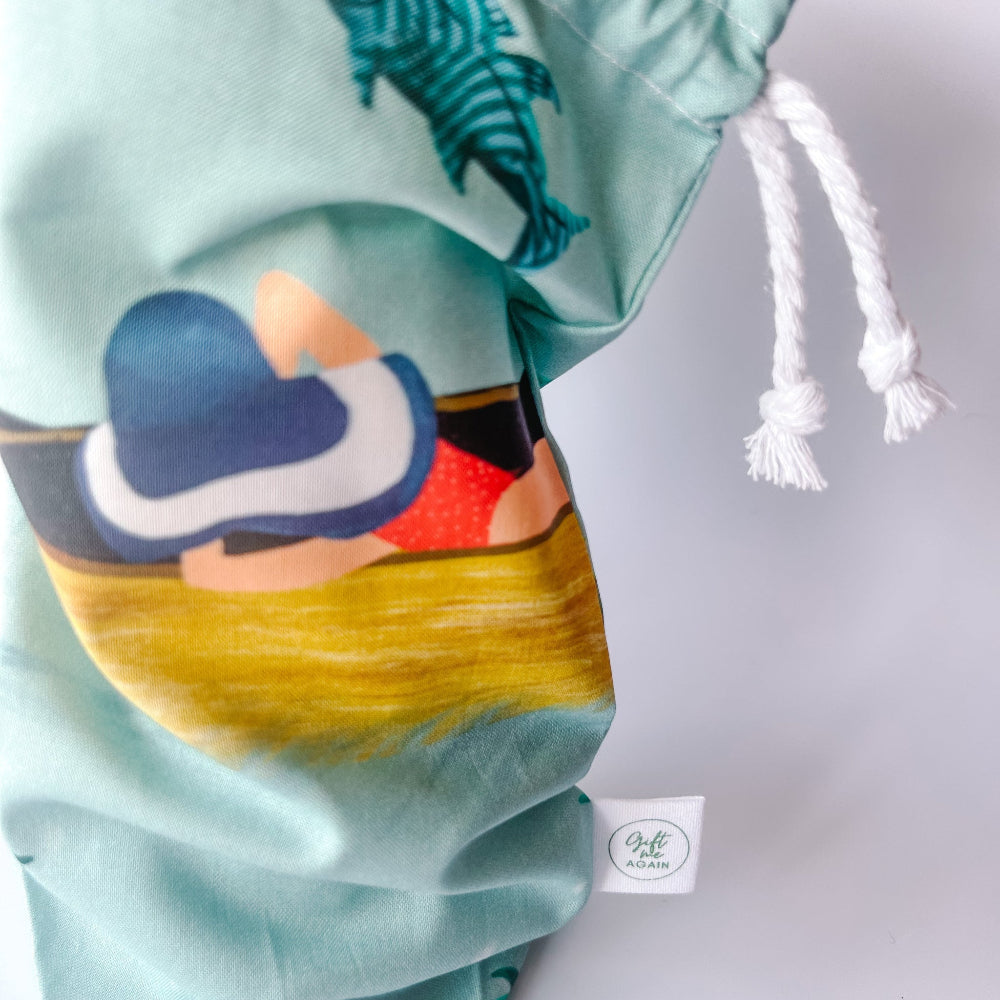 Gone Fishing fabric gift bag