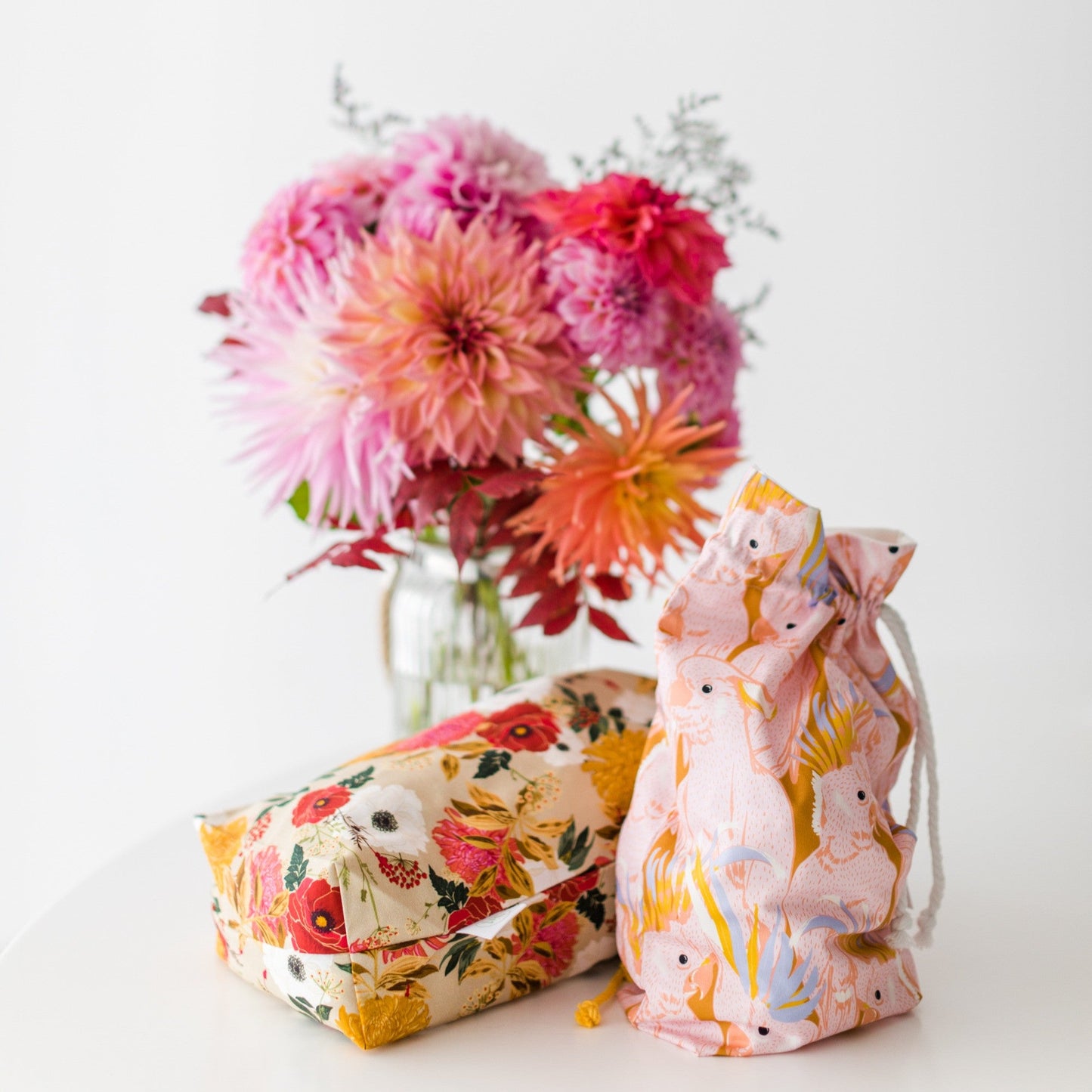 Cockatoo fabric gift bag