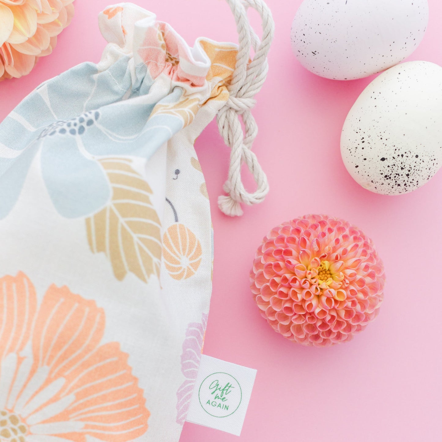Spring Meadow Easter fabric gift bag
