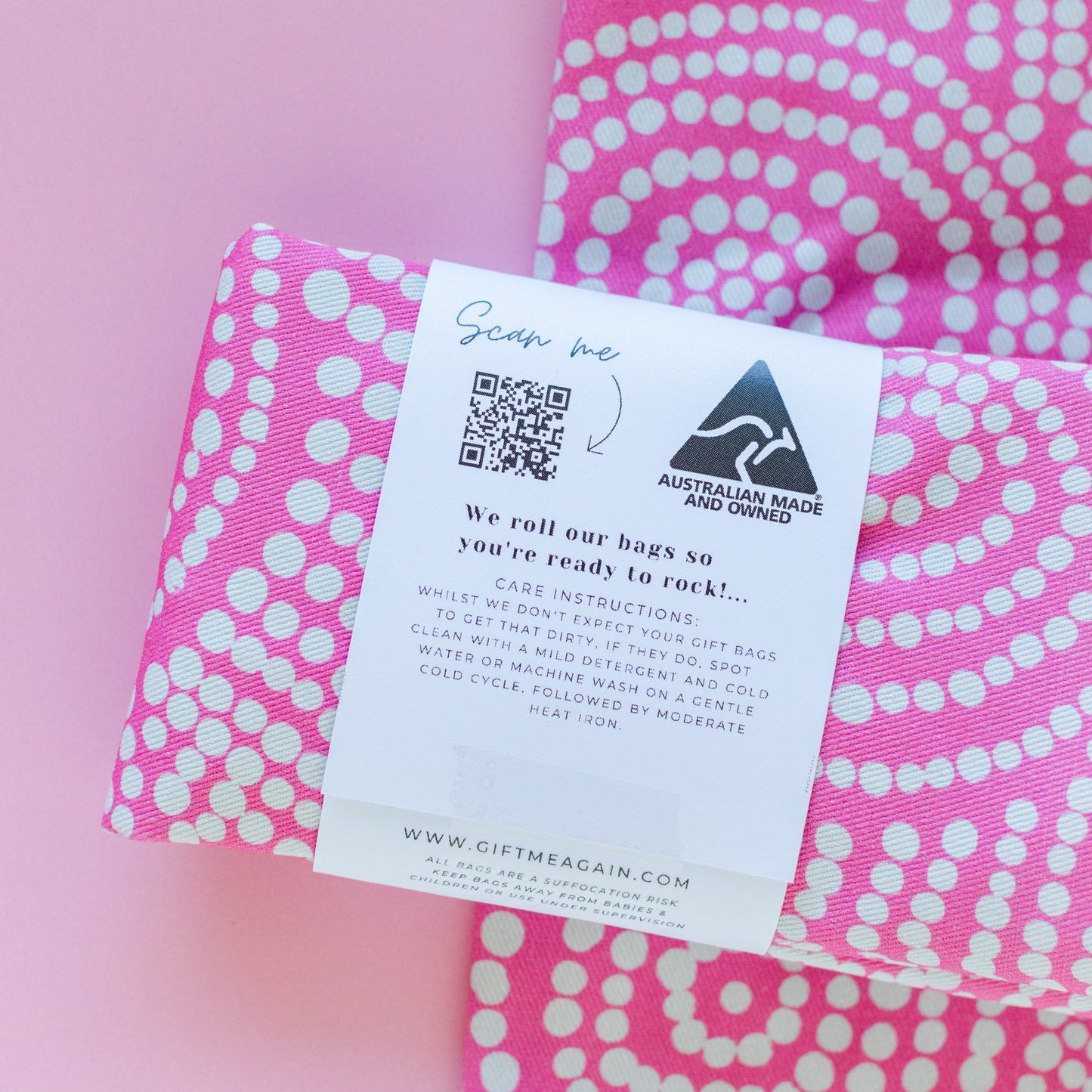 Warlukurlangu Vaughan Springs Dreaming fabric gift bag