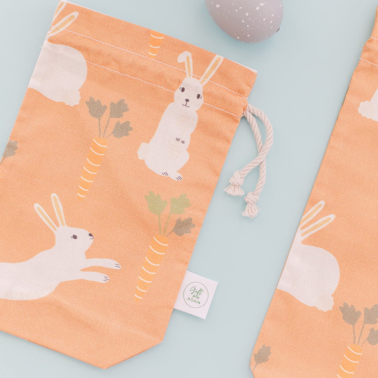 Earth Bunnies Easter fabric gift bag