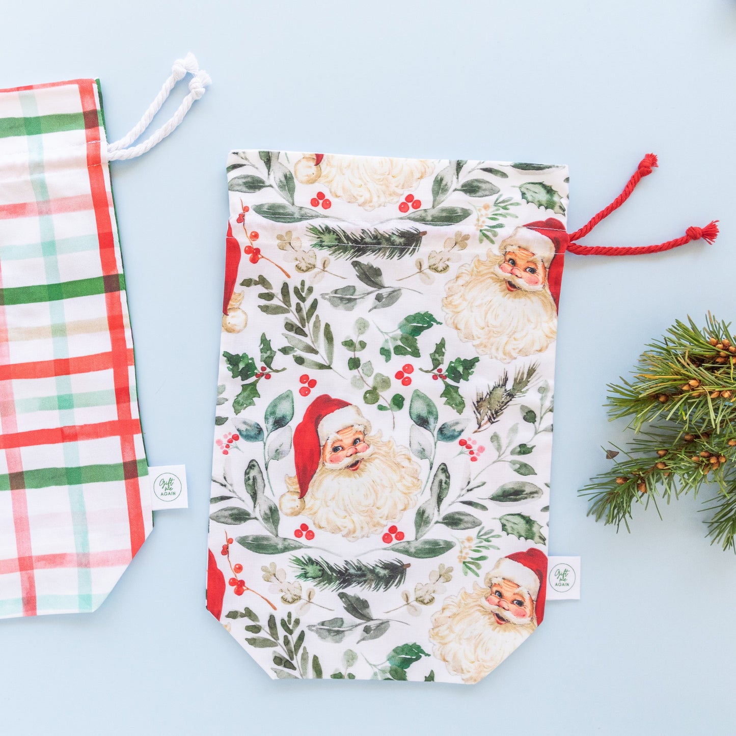 Christmas fabric gift bag bundle
