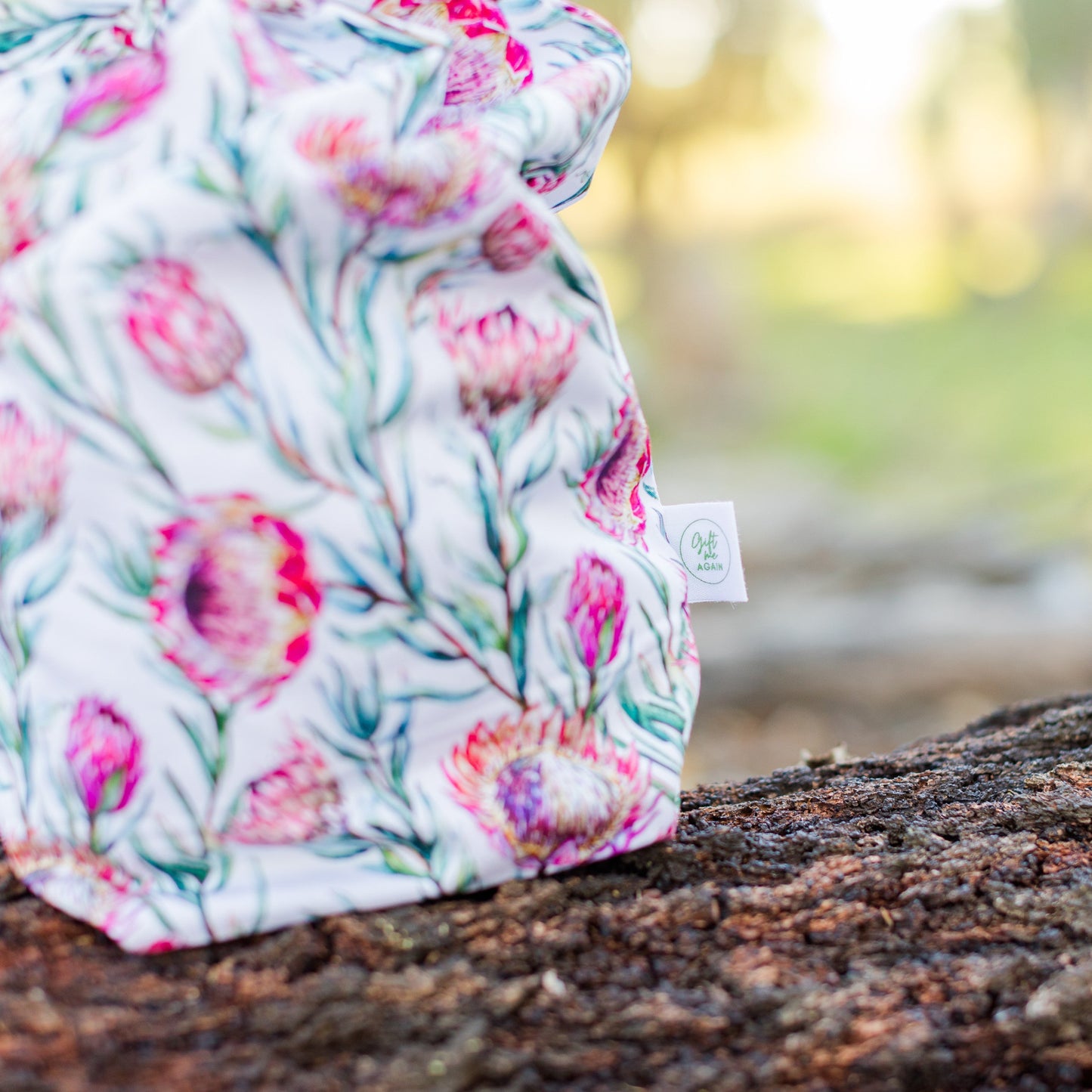 King Protea fabric gift bag