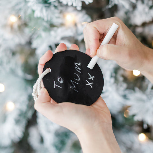 Merry Christmas reusable blackboard gift tag