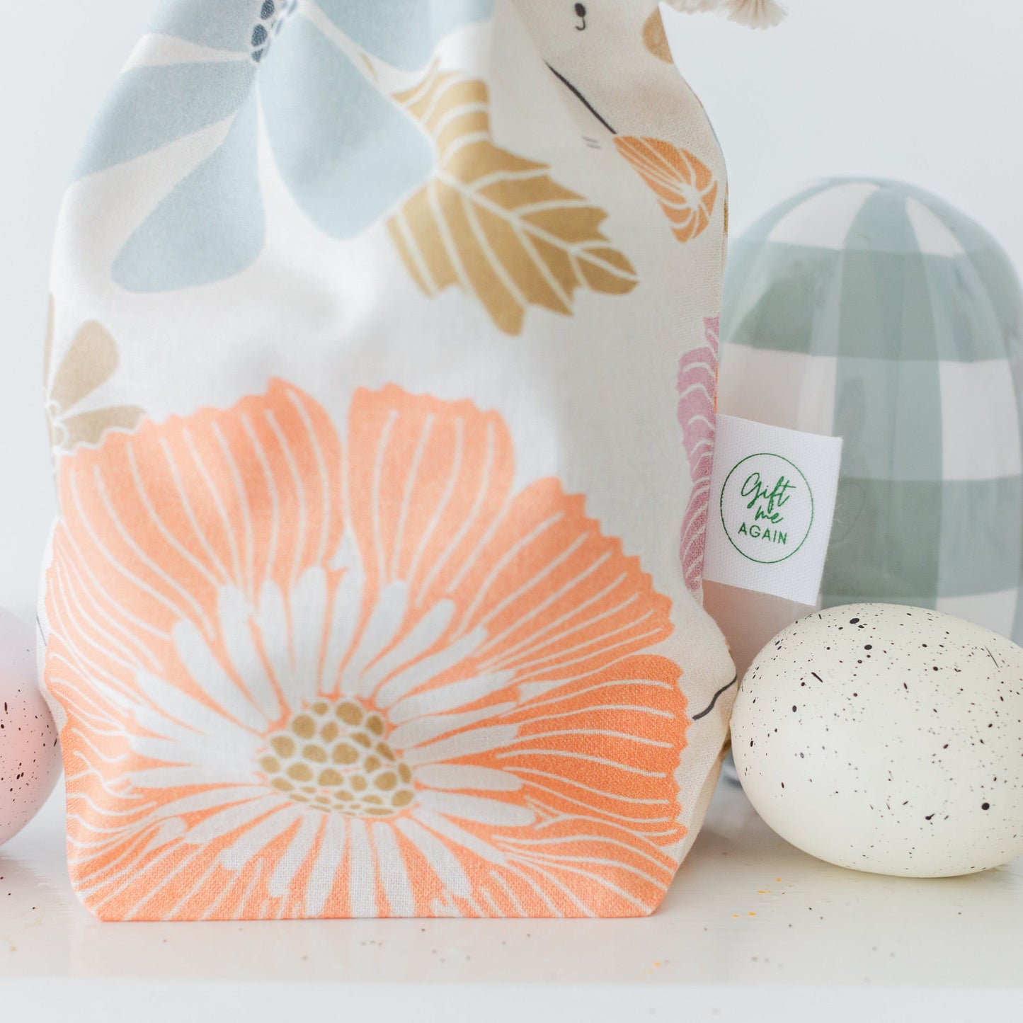 Spring Meadow Easter fabric gift bag