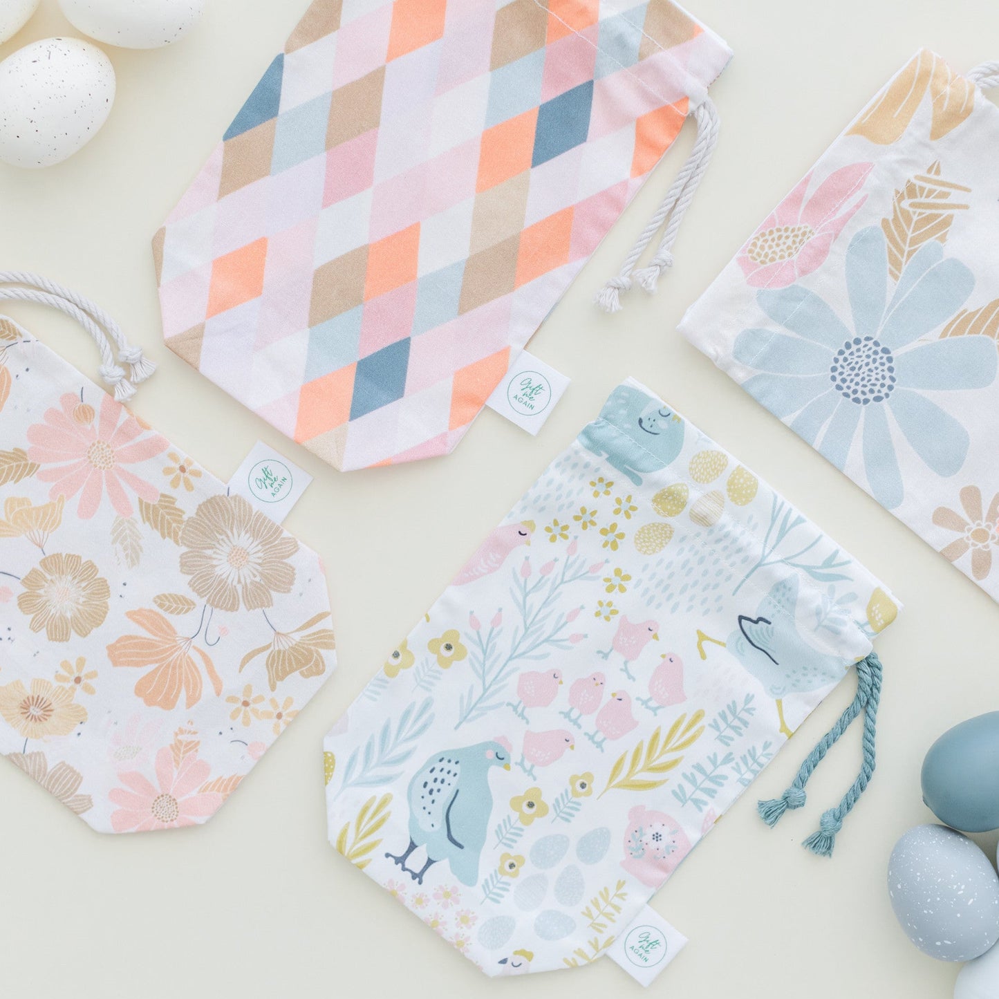 New Life Easter fabric gift bag