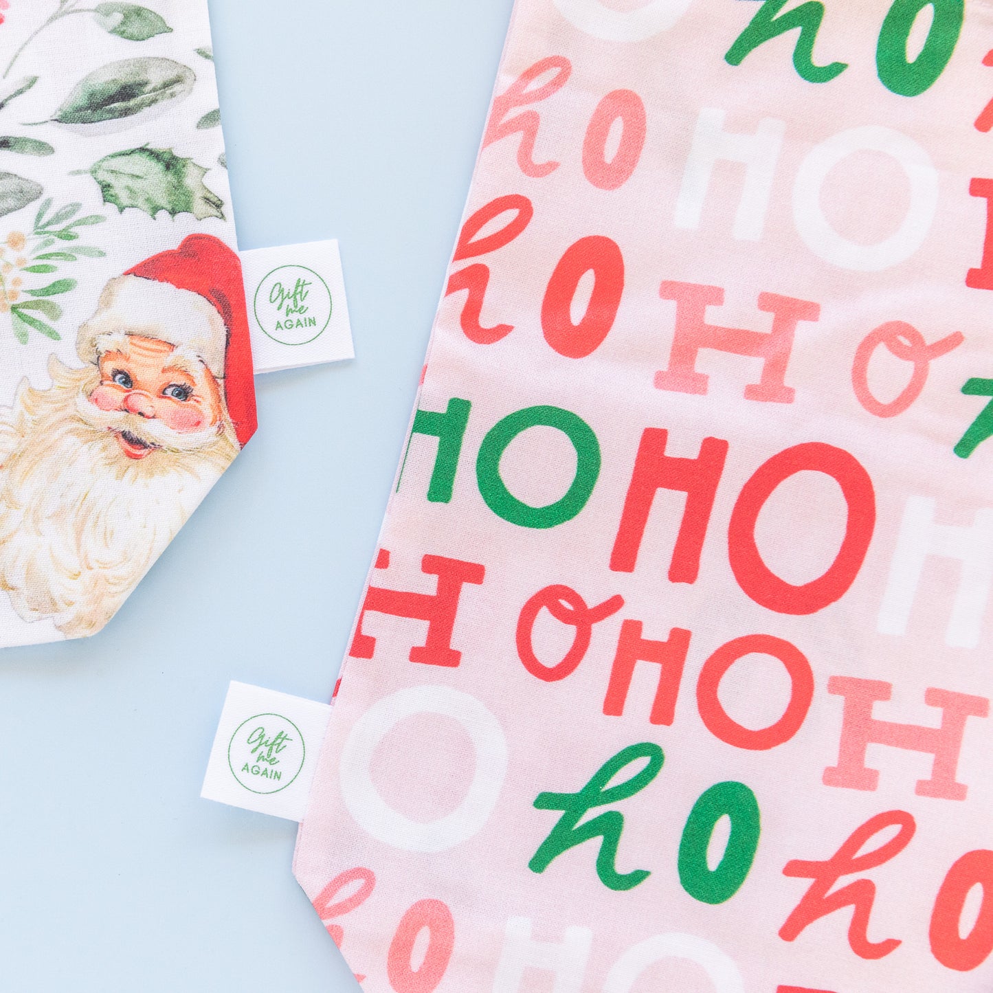 Ho Ho Ho Bold Christmas Fabric Gift Bag