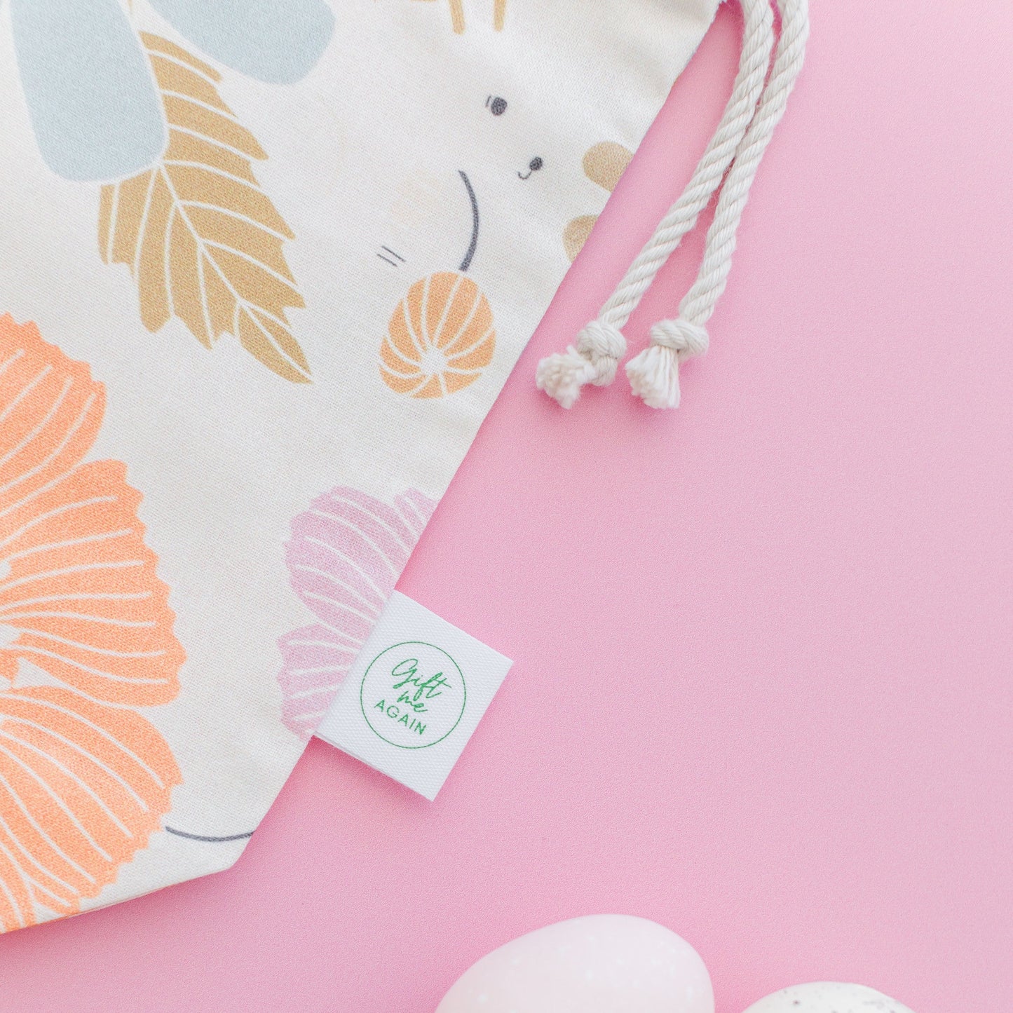 Spring Meadow Easter fabric gift bag