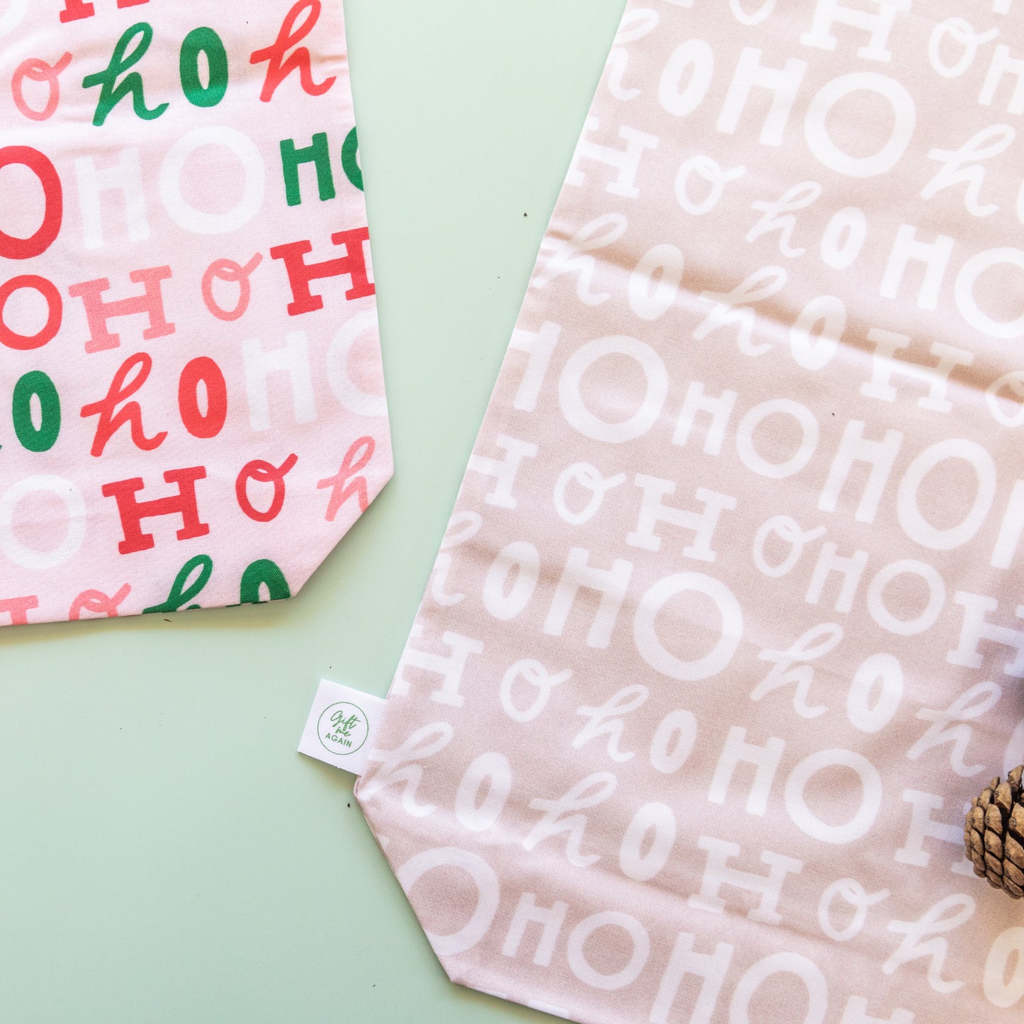 Christmas fabric gift bag bundle