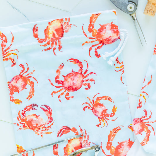 Crab fabric gift bag