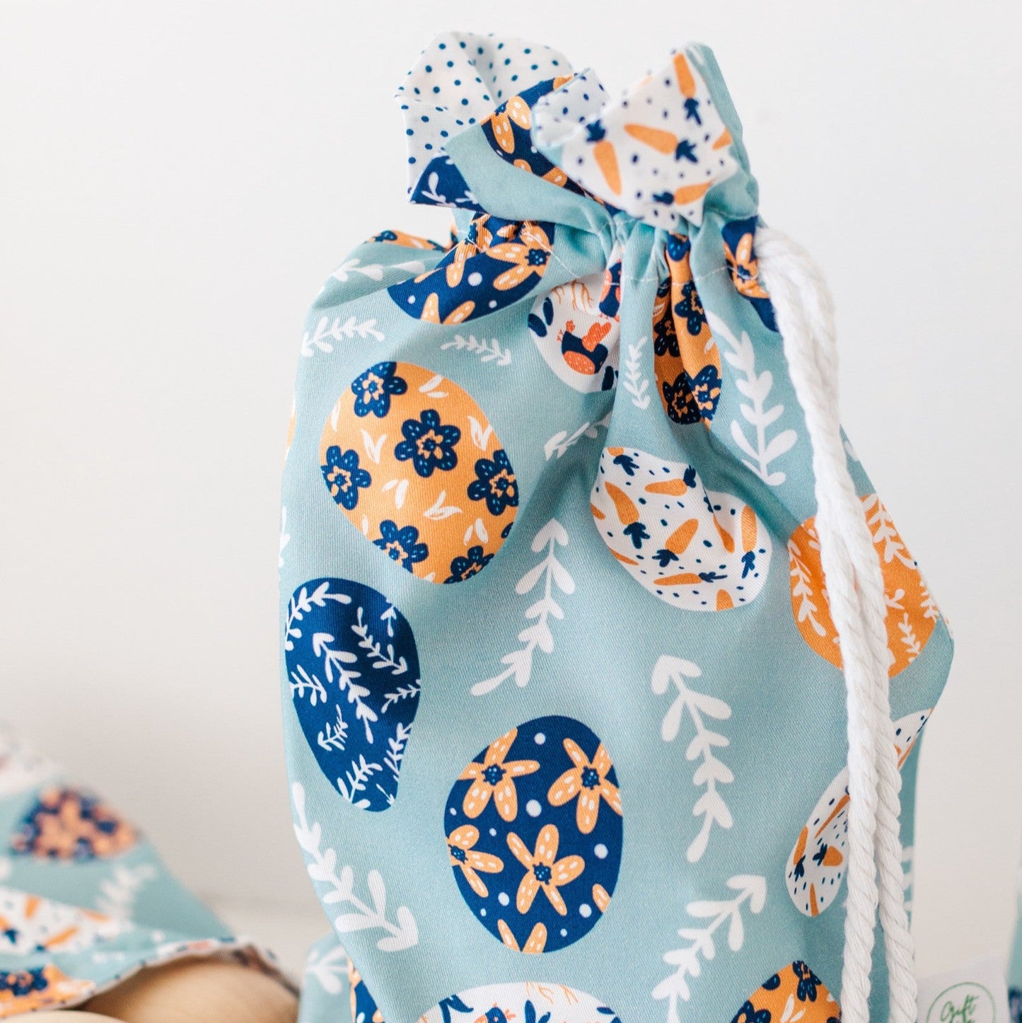 Eggs Easter fabric gift bag
