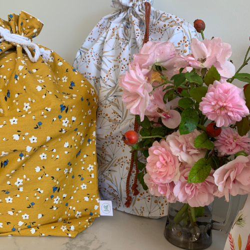 April reusable fabric gift bag