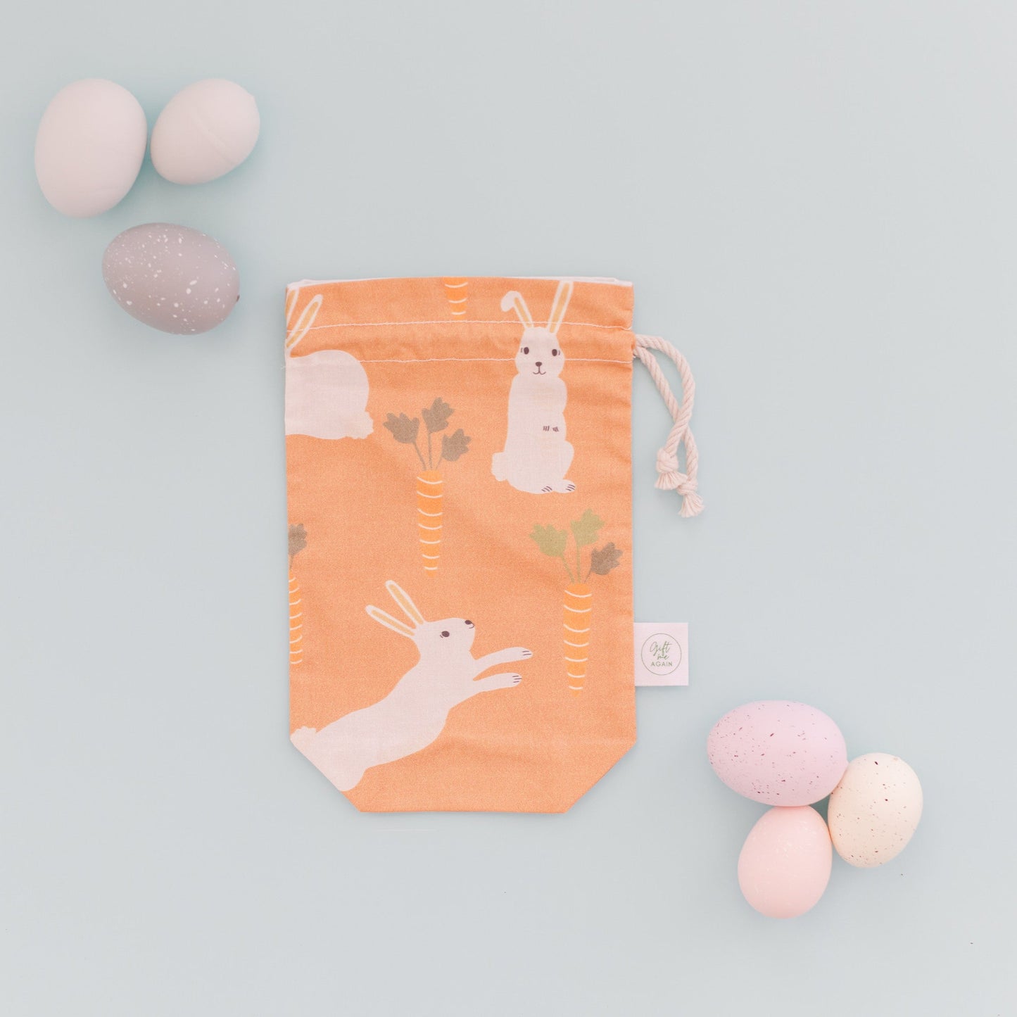 Earth Bunnies Easter fabric gift bag