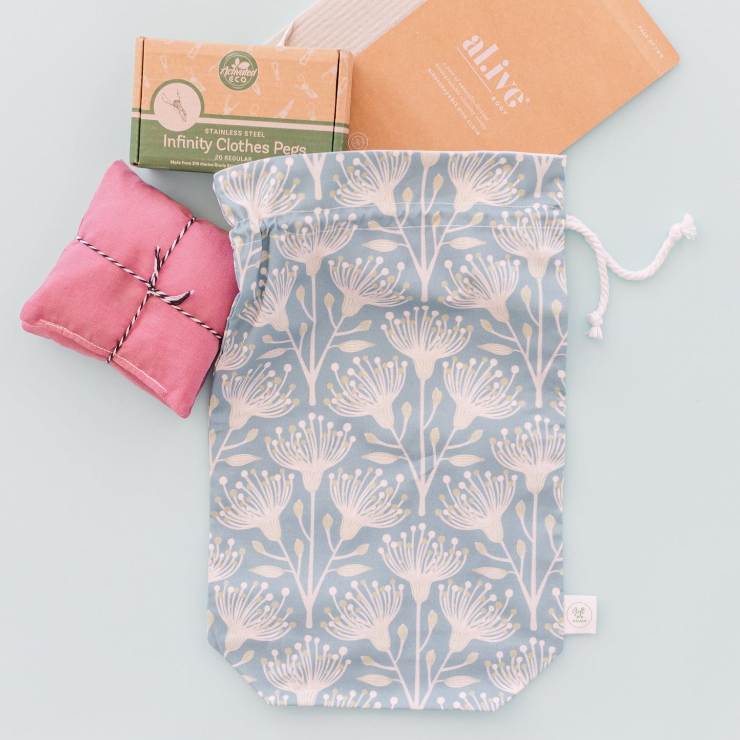 Azure Floral eco gift bag