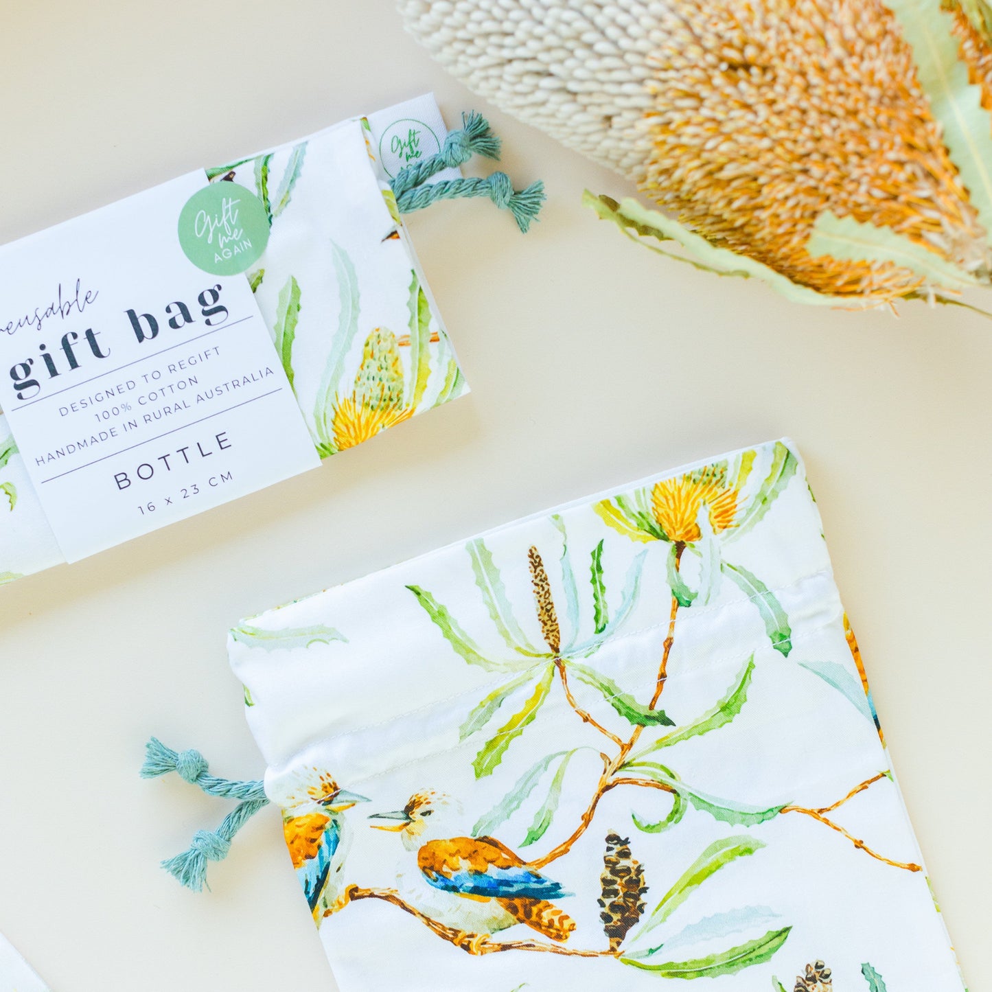 Kookaburra fabric gift bag