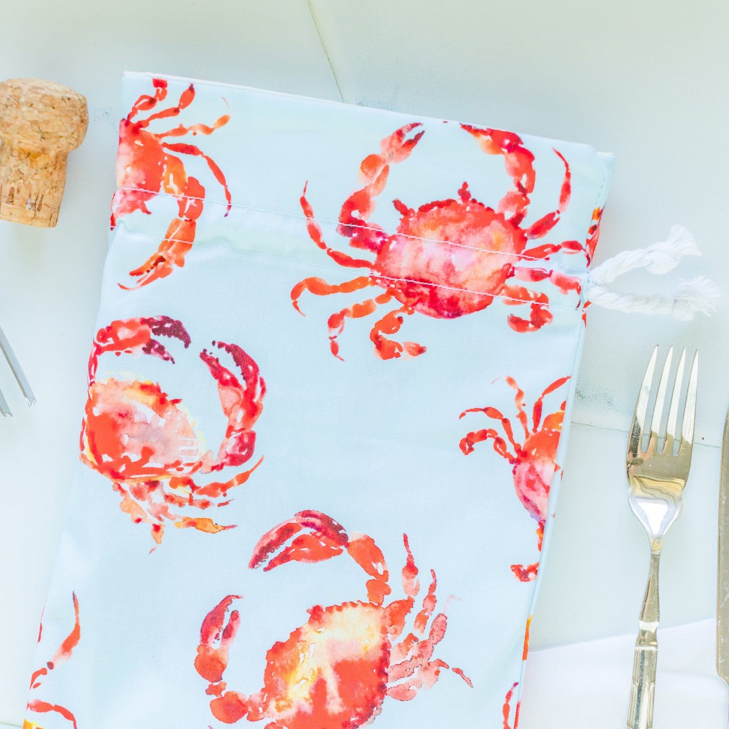 Crab fabric gift bag