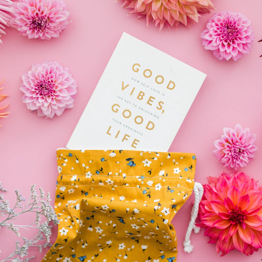 April reusable fabric gift bag