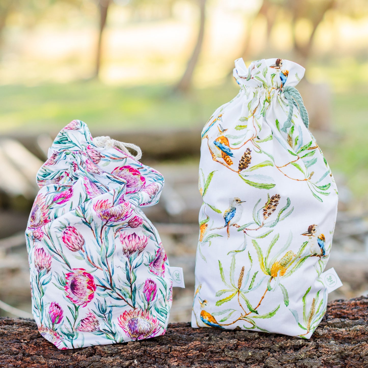 King Protea fabric gift bag