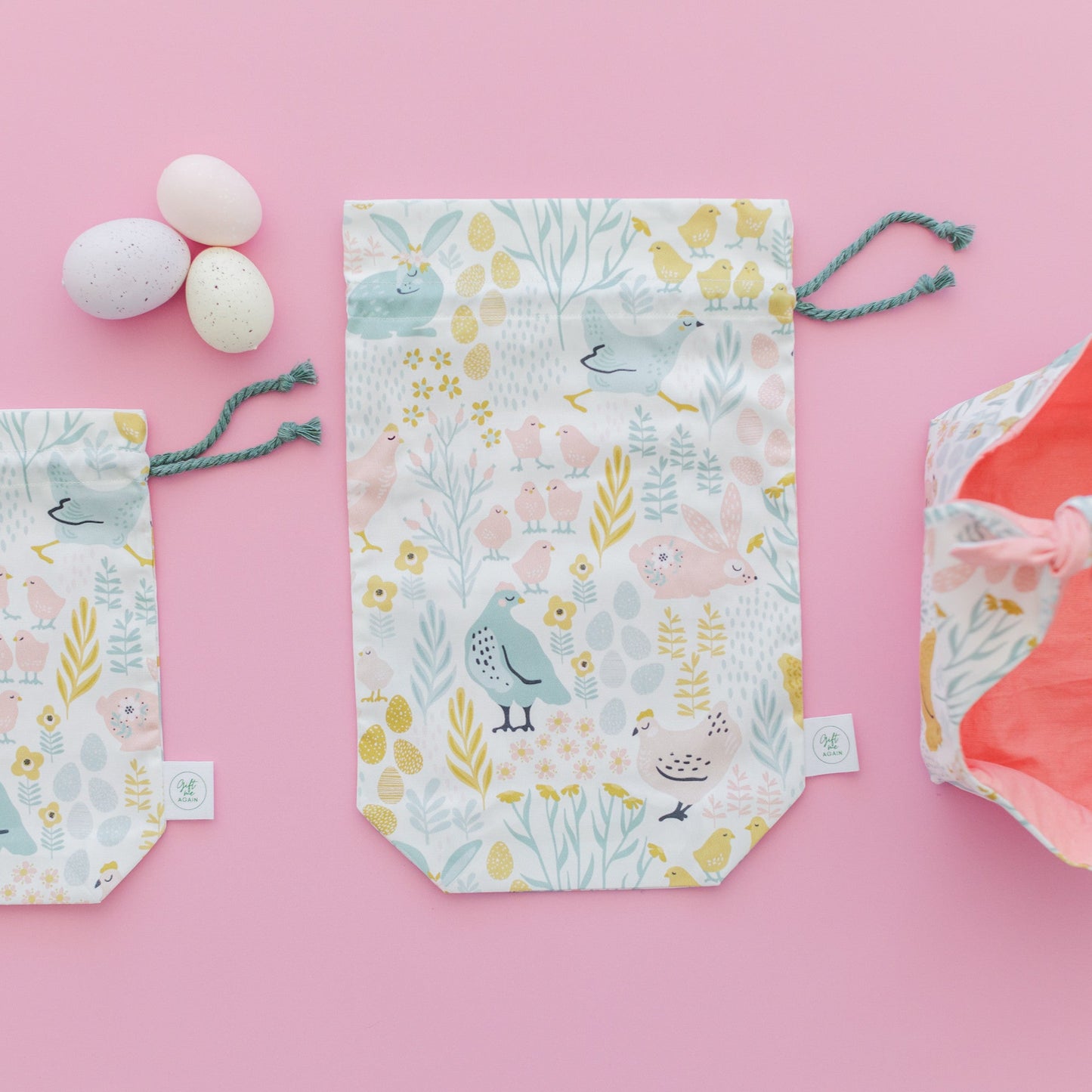 New Life Easter fabric gift bag