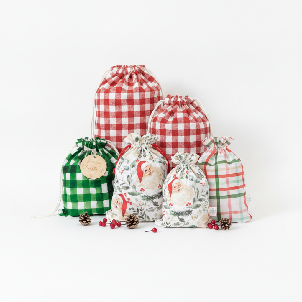 Ultimate Reusable Gift Bag Bundle - 10 Fabric Gift Bags