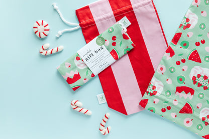 Christmas fabric gift bag bundle