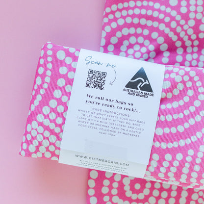 Warlukurlangu Vaughan Springs Dreaming fabric gift bag