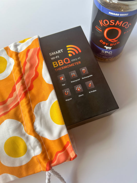 Bacon and Eggs fabric gift bag